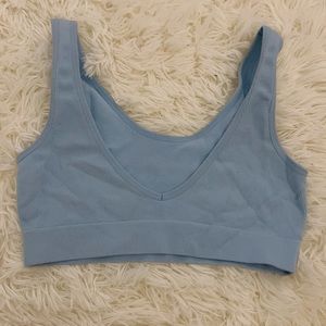 Comfy Blue Bra/Top - V neck cut